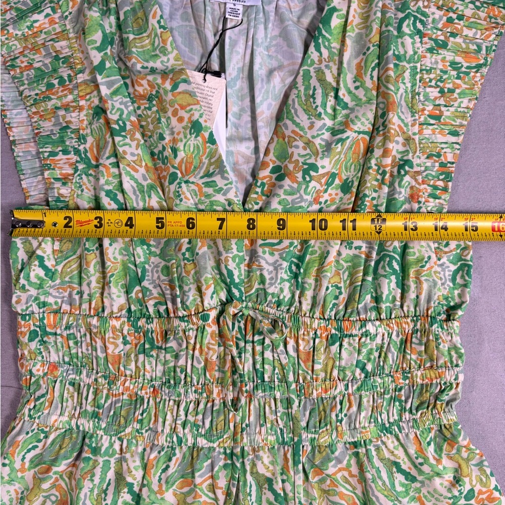 Anthropologie Current Air Floral Garden Sage Mix Print Pleated Size Small NWT - Picture 5 of 10